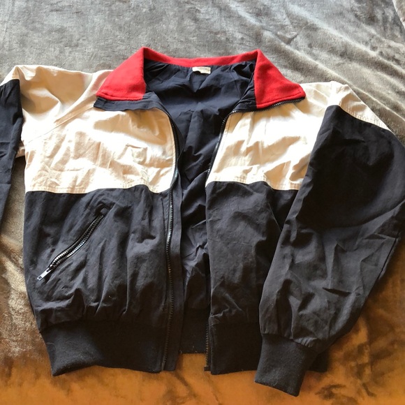Brandy Melville Jackets & Blazers - brandy Melville red white and blue collared jacket